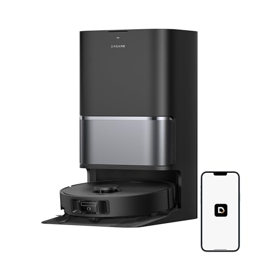 DREAME L40 Ultra Gen 2 Robot Vacuum and Mop with 25,000Pa Suction, Extendable Side Brush and Mop, All-in-One Self-Emptying & Cleaning Dock, Voice & App Control, Black