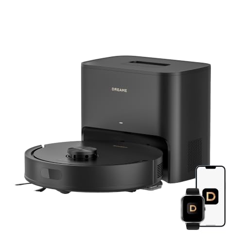 DREAME D20 Air Plus Robot Vaccum and Mop Combo with 20,000Pa Suction, Anti-Tangling Tech, Auto-Emptying Dock, Deep Carpet Cleaning and Smart Navigation Black