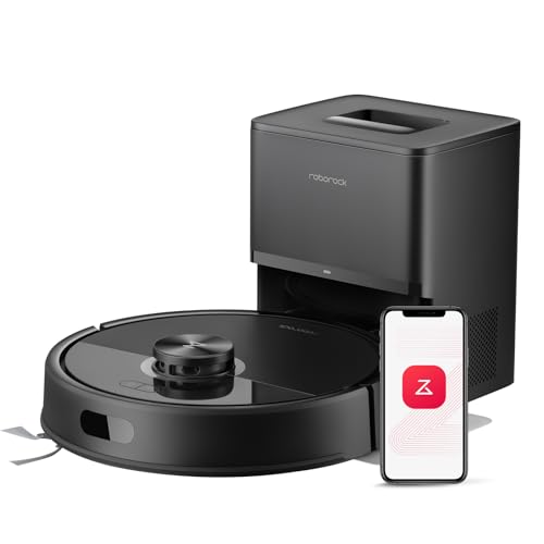 roborock Q7 M5+ Robot Vacuum and Mop, Up to 7-9 Weeks Self-Empty, 10000Pa | Upgraded from Q5 Max+, Dual Anti-Tangle System for Pet Hair & Carpet, PreciSense LiDAR Navigation, App Control, Black