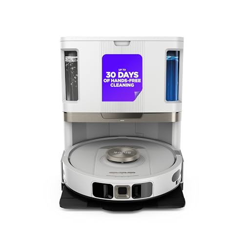 Shark Stratos | 2-in-1 Robot Vacuum & Mop for Carpets & Hard Floors | Powerful Suction & Mopping for Pet Hair | Self-Empty & Self-Clean NeverTouch Base | 60-Day Capacity | HEPA | White | AV2700ZE​