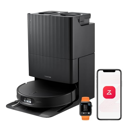 roborock Qrevo Edge 2 Robot Vacuum and Mop, 25,000Pa, 3.14'' Ultra-Slim, Zero-Tangle, AI Object Recognition, 176℉ Hot Water Mop Washing & Auto-Drying, Carpet & Pet Hair, FlexiArm E