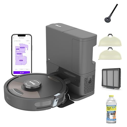 Shark Matrix Plus | 2-in-1 Robot Vacuum & Mop for Carpets & Hard Floors | Sonic Mopping & Powerful Suction for Pet Hair | Self-Empty Base | 45-Day Capacity | HEPA | LiDAR Nav | Black/Mocha | AV2630WA