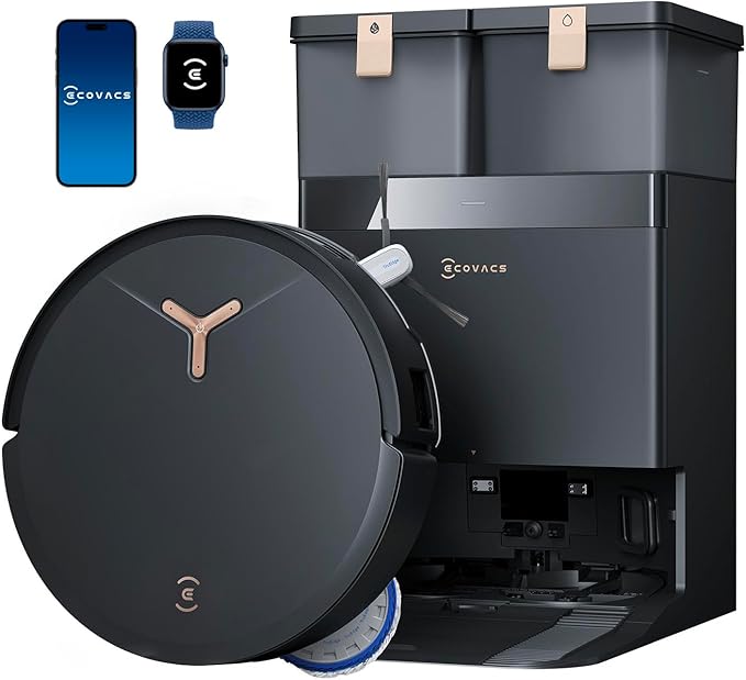 ECOVACS DEEBOT T50 MAX PRO Omni Robot Vacuum and Mop, 18,500Pa Suction — Build quality and design details up close