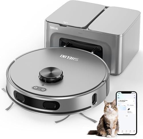 SHELIKI Robot Vacuum and Mop Combo, 3-in-1 Robotic Vacuums Cleaner wit — Our recommended configuration for best results