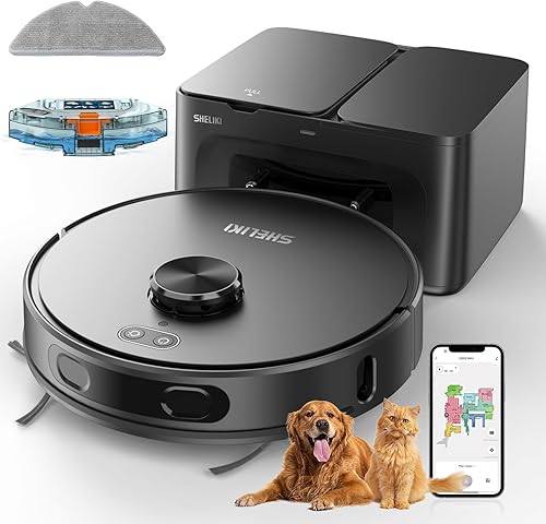 Robot Vacuum and Mop Combo, Self-Emptying Robotic Vacuums Cleaner Smar — Build quality and design details up close