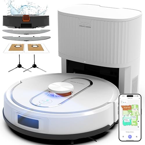 Bagotte Robot Vacuum and Mop Combo, 6000Pa Robotic Vacuum with Mapping — Build quality and design details up close
