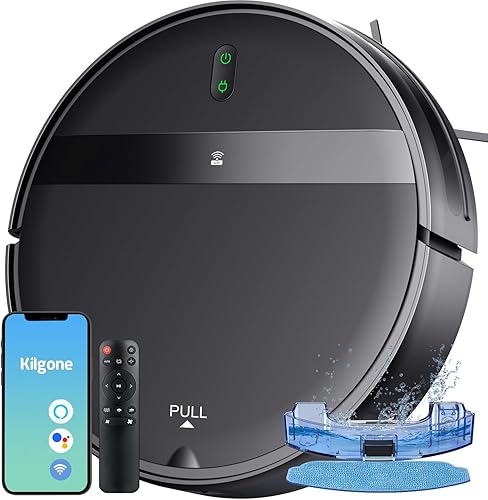 Kilgone Robot Vacuum and Mop Combo for Pet Hair & Homes - App/Voice Co — Build quality and design details up close