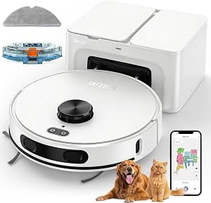 Robot Vacuum and Mop Combo, Self-Emptying Robotic Vacuums Cleaner Smart Mapping, 2-3 Month