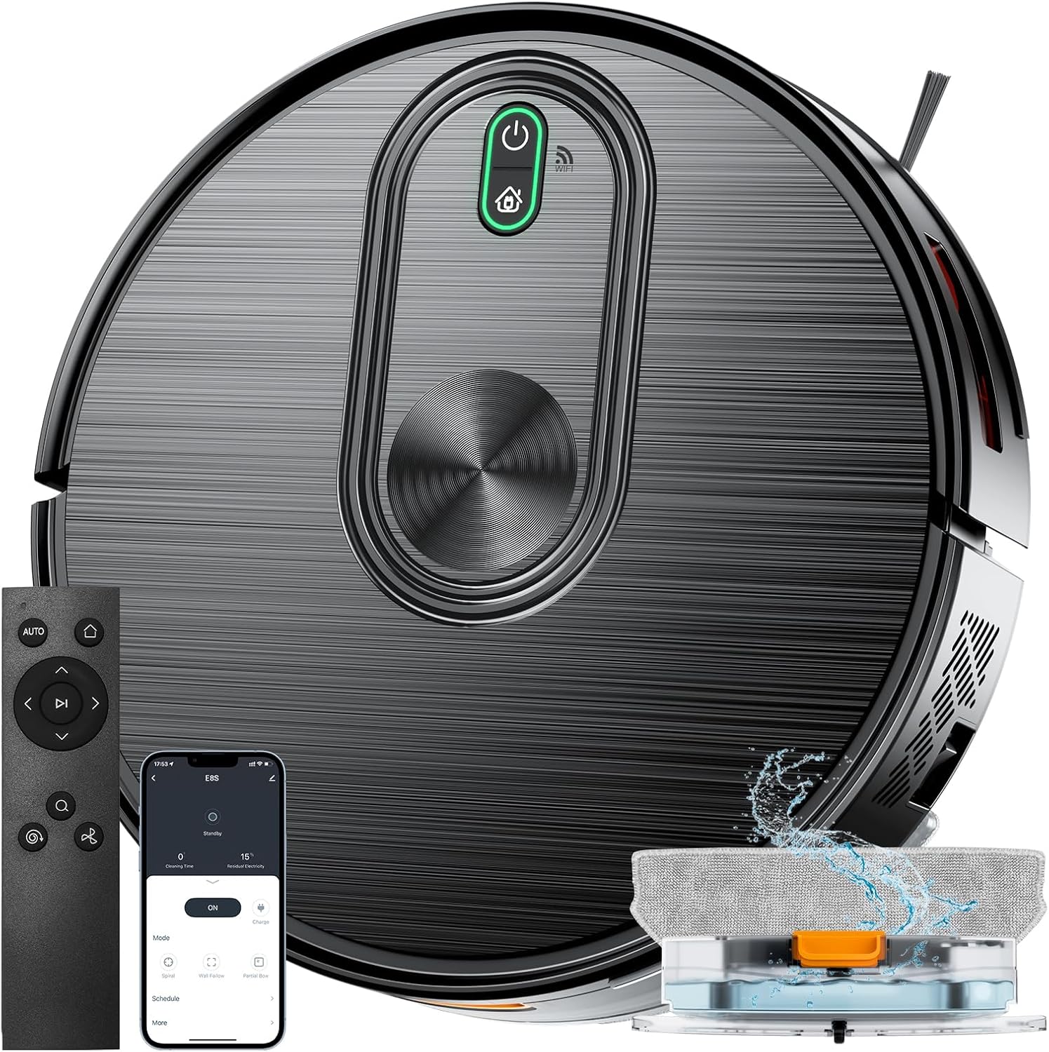 XIEBro Robot Vacuum and Mop, 6500Pa, Hardwood